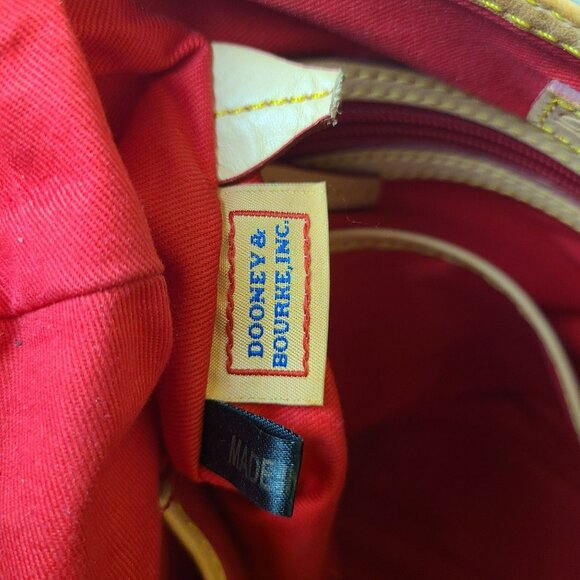 Dooney and Bourke Hobo Bag Collins East West 1975 Signature Ivory Brown *READ* - Picture 9 of 16